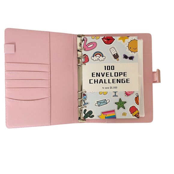 100 Envelope Challenge Binder Save $5050-Couples Goals 100 Day Savings Challenge - Picture 2 of 8
